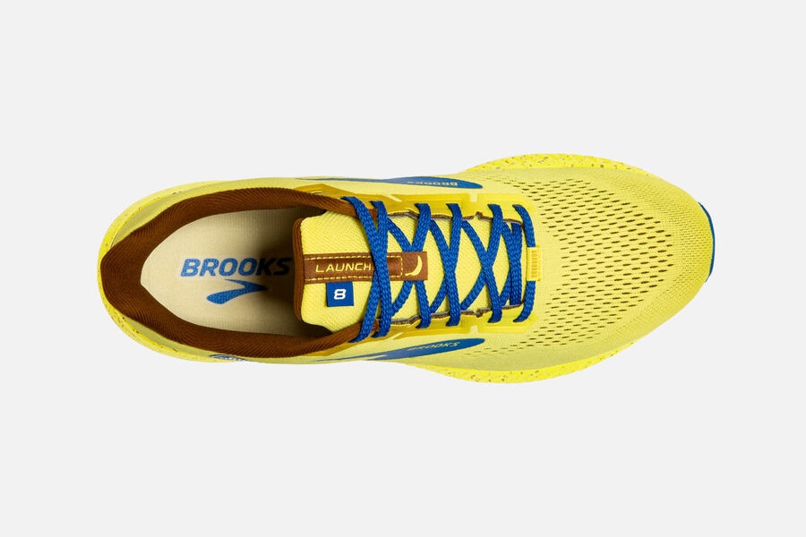 Brooks Running Shoes Womens Yellow/Blue - Launch 8 Road - 0876-PDBYT